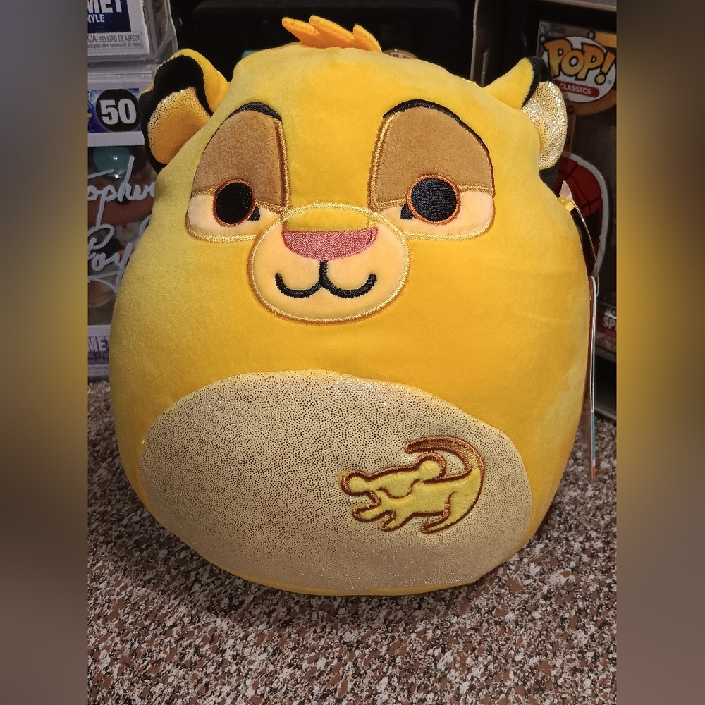 Original Squishmallow Simba The Lion King 8" With Cave Pach NEW